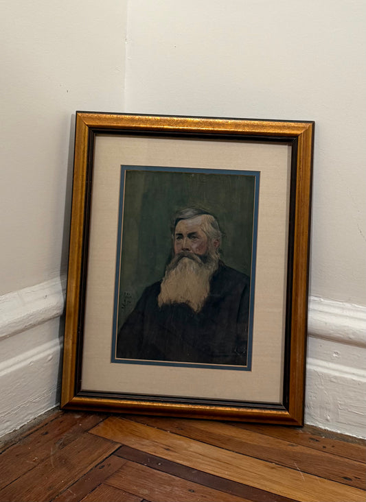 Watercolor Portrait Of A Bearded Man