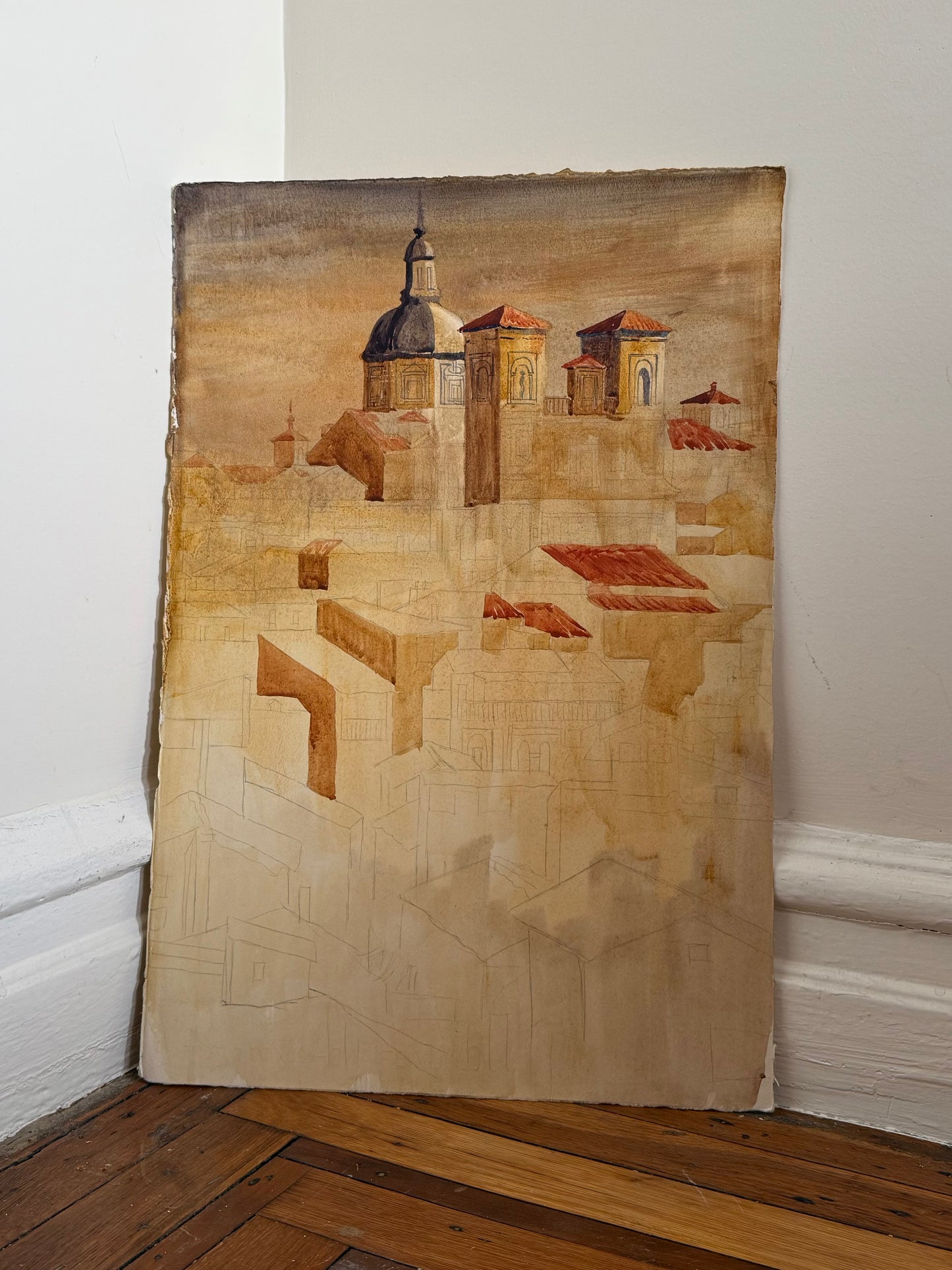 Unfinished City-Scape Painting